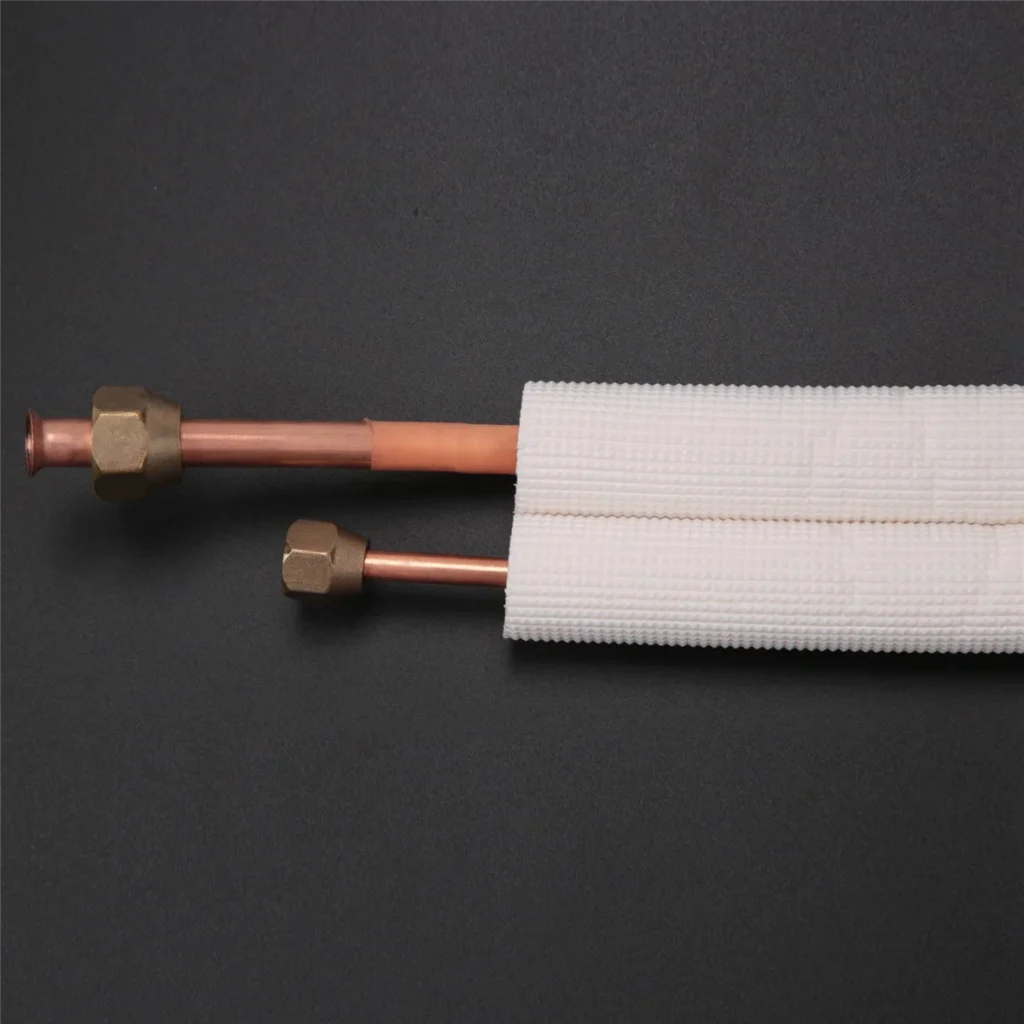Par de tubos de aire acondicionado de 3 metros, juego de cables de aluminio aislados, 1/4 pulgadas, 3/8 pulgadas, piezas de aire acondicionado, tubo refrigerante