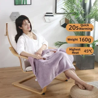 Manta de calentamiento USB 5V, diseño portátil de invierno, franela, materiales Sherpa, calefacción eléctrica de voltaje seguro