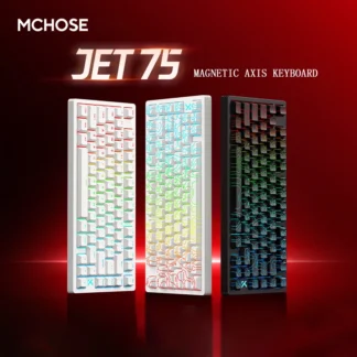 Teclado mecánico MCHOSE Jet 75 con interruptor magnético, teclado personalizado con cable de baja latencia de 0,1 ms para juegos y oficina