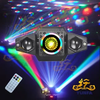 Luz de fiesta Dj Luz de bola de discoteca con proyección de patrón Control de voz con control remoto Luz de fondo colorida Rgb Iluminación de escenario estroboscópica Adecuado para fiesta de baile interior Cumpleaños Bar Karaoke Fiesta al aire libre Club Luz decorativa