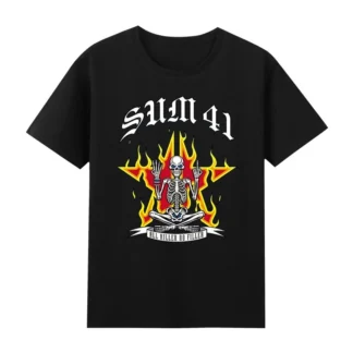 Camiseta Sum41 Band para hombre, moda informal de verano, tendencia, manga corta, camisetas holgadas y cómodas de algodón puro para hombre y mujer