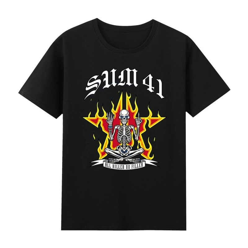 Camiseta Sum41 Band para hombre, moda informal de verano, tendencia, manga corta, camisetas holgadas y cómodas de algodón puro para hombre y mujer