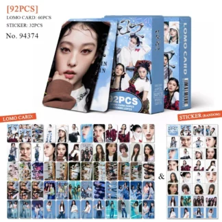 92 Uds NewJeans edición limitada LOMO tarjetas fotográficas de doble cara K-pop álbum Merch