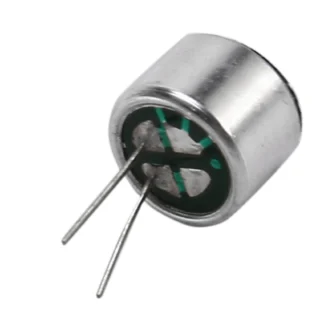 Sólido 30 piezas 2 pines mini micrófono cápsula electret condensador micrófono tono plateado negro