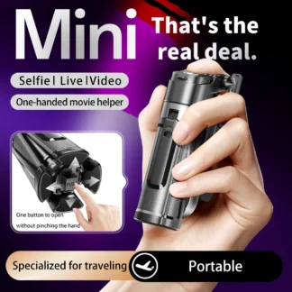 Mini palo de Selfie, empuñadura de mano con Control remoto desmontable, estabilizador portátil 3 en 1 para teléfono móvil