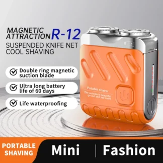 Afeitadora portátil Premium de alta velocidad, 9000RPM, cuchillas magnéticas, batería de 60 días de duración, tipo C, carga rápida, IPX7, resistente al agua, para viaje
