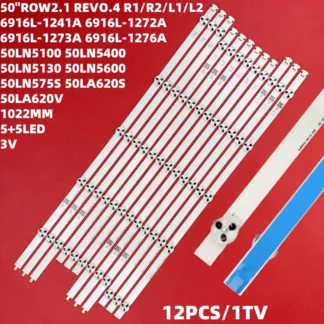 Tira de LED para iluminación trasera 10 lámparas para Toshiba 50L2353RK TX-LR50B6 50LN5400 50LA620V 6916L-1276A 1273A 1272A 1241A 50LA6208 50ln540v