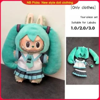 Para Labubu V1/V2/V3 ropa de muñeca de Anime Cosplay de dibujos animados ropa de muñeca de peluche DIY decoración periférica de animé para regalo de ropa Labubu