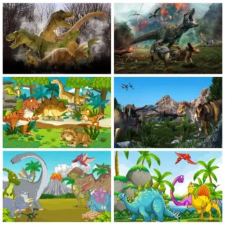Fondo de dinosaurio de animales de África, decoración de cumpleaños, fiesta de Safari, Leones salvajes, personalizado, estudio de bebé, sesión fotográfica
