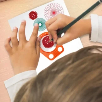 Regla geométrica de engranaje de arte en espiral, regla geométrica multifuncional, plantillas de curva en espiral impresas en 3D para niños y niñas