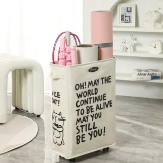 Cesta de lavandería plegable, cesta de ropa sucia, caja de almacenamiento de ropa, caja de almacenamiento de artículos diversos para Yoga con ruedas, accesorios de baño