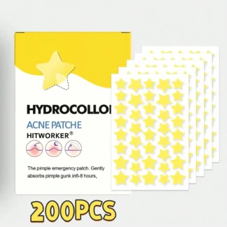 400/200 unids/caja parche para el acné facial en forma de estrella amarilla, parche para el acné de hidrogel suave y no irritante, necesario para cubrir el acné