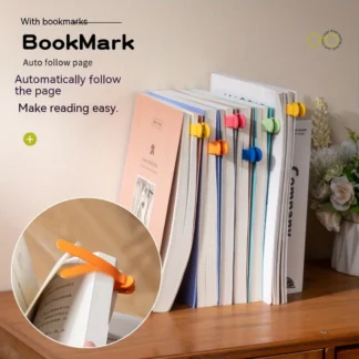 3Pcs Silicone Bookmark Automatically Follows Page Flipping Student Bookmarks Office Stationery, Suitable For Home School