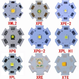 1 Uds 3535 XPG2 XML2 5050-T6 L2 XBD 2525 XP-E R3 / XR-E Q5 / XP-G2 R5 / XT-E R5 LED linterna bombilla Chip con Base de 20mm