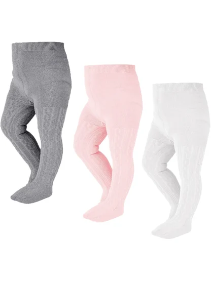 3 unids/set de medias de algodón suave para bebé, pantimedias elásticas de punto para invierno y otoño para bebé, pantalones para recién nacido, accesorios para niños