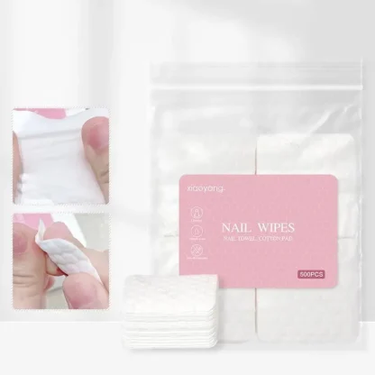 200/500 Uds removedor de esmalte de uñas de algodón Gel limpio servilletas de manicura pedicura toallitas sin pelusa limpiador almohadillas de papel herramienta de manicura