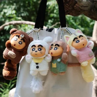 Caja ciega de felpa de cola grande Crayon Shin-Chan, 52 juguetes auténticos, muñeca de vinilo, juguete de tendencia, mochila, figura colgante, juguetes, regalo de cumpleaños