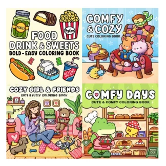 Cómodos días para colorear, escenas vibrantes, fácil colorear, para padres en casa: bricolaje infantil, relajarse, desenwind, aumentar la creatividad