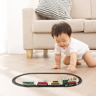 Juego de tren eléctrico, vagón ferroviario, trenes pequeños para niños de 3 a 6 años