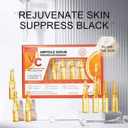 SADOER ampolla de vitamina C esencia para el rostro hidratante oro ácido hialurónico suero iluminador hidratante belleza facial cuidado de la piel