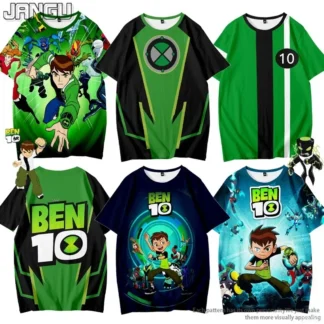 Teenage Hacker Ben10 Anime juegos periféricos 3D impreso manga corta hombres y mujeres Casual Tops camiseta tendencia verano hogar