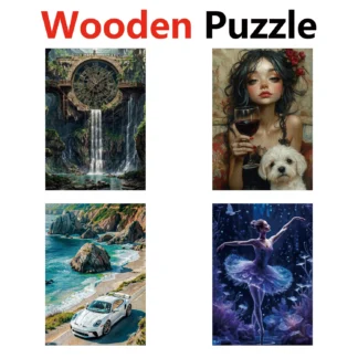 Reloj despertador belleza coche Ballet rompecabezas de animales rompecabezas de alta calidad rompecabezas de madera el mejor regalo de Navidad