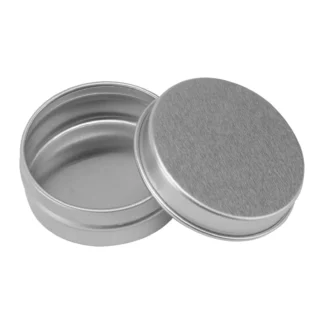 Caja redonda de aluminio de 15ml, tarros de artículos de tocador de viaje vacíos plateados, tamaños portátiles, muestras de cosméticos, cremas, ungüentos, tés de hojas sueltas
