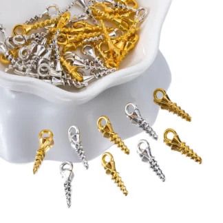 50/100 Uds. Colgantes de conector de tornillo de un solo orificio en miniatura, ganchos roscados para accesorios de fabricación de joyería DIY, Material multifuncional