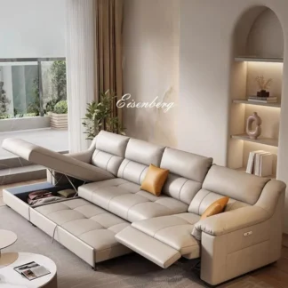 Sofá de sala de estar con soporte trasero, sofás reclinables eléctricos europeos de lujo para sala de estar, Puffs Lazy Divano Thd, muebles para el hogar