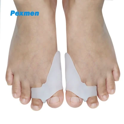 Pexmen-Corrector de juanete 2 piezas, protectores para Hallux Valgus, Alisador, superposición y martillo, herramienta para el cuidado de los pies