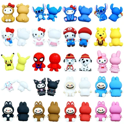 10 Uds. Cuentas de silicona 3D, nuevas cuentas de silicona de dibujos animados 3D hechas a mano, bolígrafo DIY, cadena para pezones, joyería, accesorios al por mayor, regalos creativos