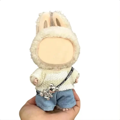 Ropa para muñecas de 17cm, sin muñeca, bonito atuendo para muñecas, accesorios con suéter, pantalones vaqueros y pantalones, conjunto de ropa Kawaii pequeña para muñecas (estilo