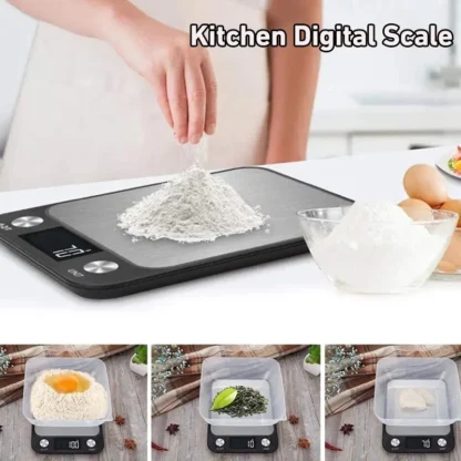 Báscula Digital de cocina para alimentos, báscula electrónica para café de 15Kg/1g, báscula Digital de equilibrio de peso con carga USB, accesorios de cocina