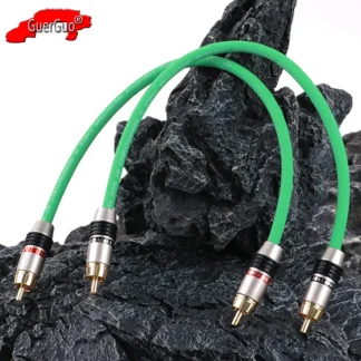 Cable de Audio RCA macho a macho, Cable de extensión estéreo, adaptador de enchufe chapado en oro para cine en casa, amplificador de DVD, HDTV, 1 par