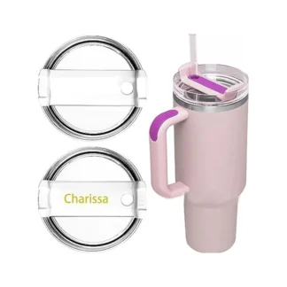 Placa de nombre de TA-15Pcs Compatible con tazas Stanley de 40 Oz, etiqueta de nombre en blanco, placa de identificación acrílica, tapa de vaso, adorno para botella