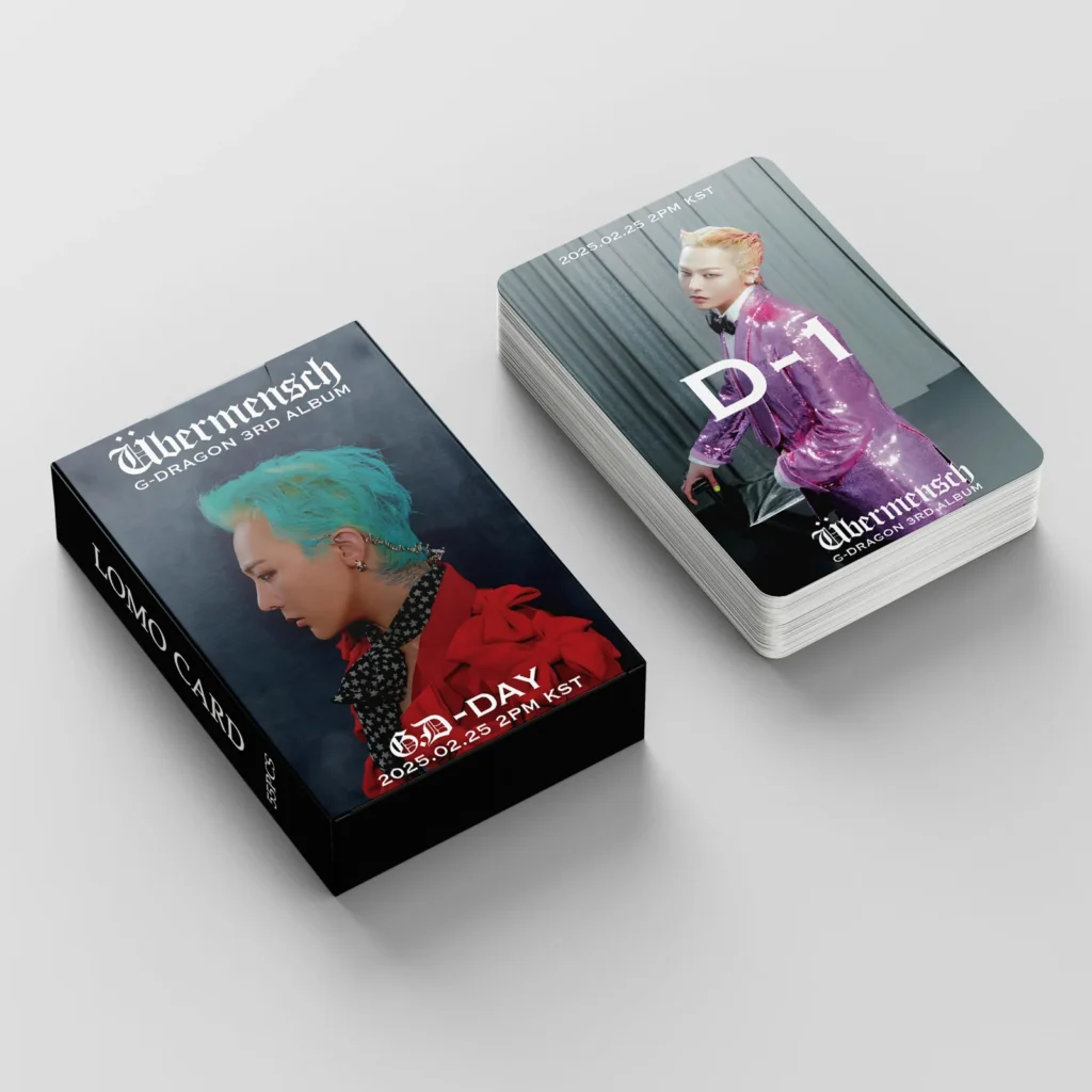 55 unids/set G-DRAGON Idol Boy nuevo álbum Übermensch serie Lomo tarjetas HD Printd Photocards alta calidad foto colección de Fans regalos