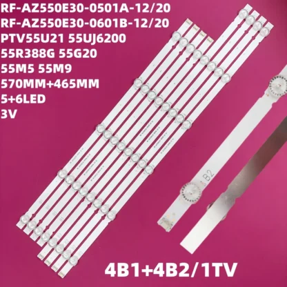 Nuevo 8 Uds LED 55UJ620V ZA 55UJ6200 UA 55UJ620 55LJ620V 55UJ620Y TA PTV55U21 55U5A LC550EGJ SK A4 RF AZ550E30 0501A 20 0601B 12