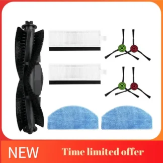 A006-1Set de piezas de accesorios para aspiradoras Robot Tikom G8000 / G8000 Pro, Cepillo Lateral principal, filtro Hepa, paño de mopa, pieza de repuesto de trapo, acceso