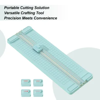 Cortador de papel bidireccional para manualidades de álbum de recortes, herramienta de corte de fotos ergonómica, rebanador portátil con acción suave