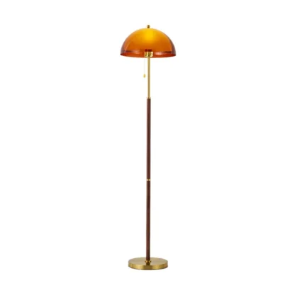 Lámpara de pie para sala de estar, sofá retro americano de alto valor junto a la luz de dormitorio de ambiente de diseño vertical