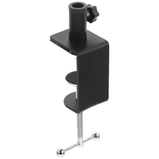 Soporte de escritorio, soporte voladizo, abrazadera de montaje ajustable duradera y resistente, soporte de Clip fijo, abrazaderas de montaje de mesa de estante negro para escritorio