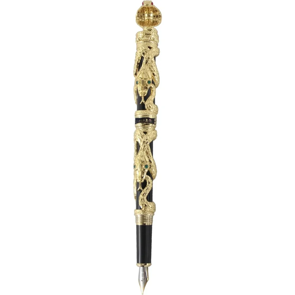 Pluma estilográfica 3D Snake Heavy Metal Pen - Dorado