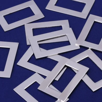 10 Uds. Tibetara de 1 "* 1 1/2" (25*38mm) ® Arandela rectangular de acero inoxidable, brillo fantástico en blanco, suministros de estampado de 16 medidores-10108350