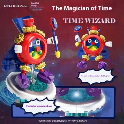 Bloques de construcción de la serie Yugioh Areax Mini Monster, modelo de ensamblaje de mago del tiempo, caja ciega, juguete educativo, estatuilla, regalo ornamental