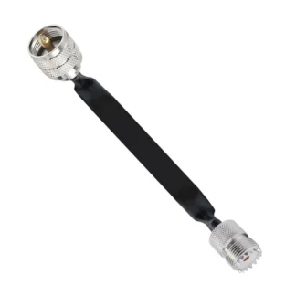 Cable Coaxial plano T35C para paso de ventana/puerta PL295 UHF macho a SO239 UHF hembra 50 Ohm Cable de extensión Coaxial Pigtail, 50cm