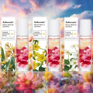 Brillo de labios perfumado Roll on, aceite de labios con flores reales, Mango, sandía, fresa