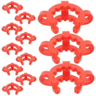 Abrazadera de tubo de ensayo de plástico, juntas cónicas, montaje en laboratorio, abrazadera Keck de vidrio a tierra para destilación de condensadores, 12 Uds.