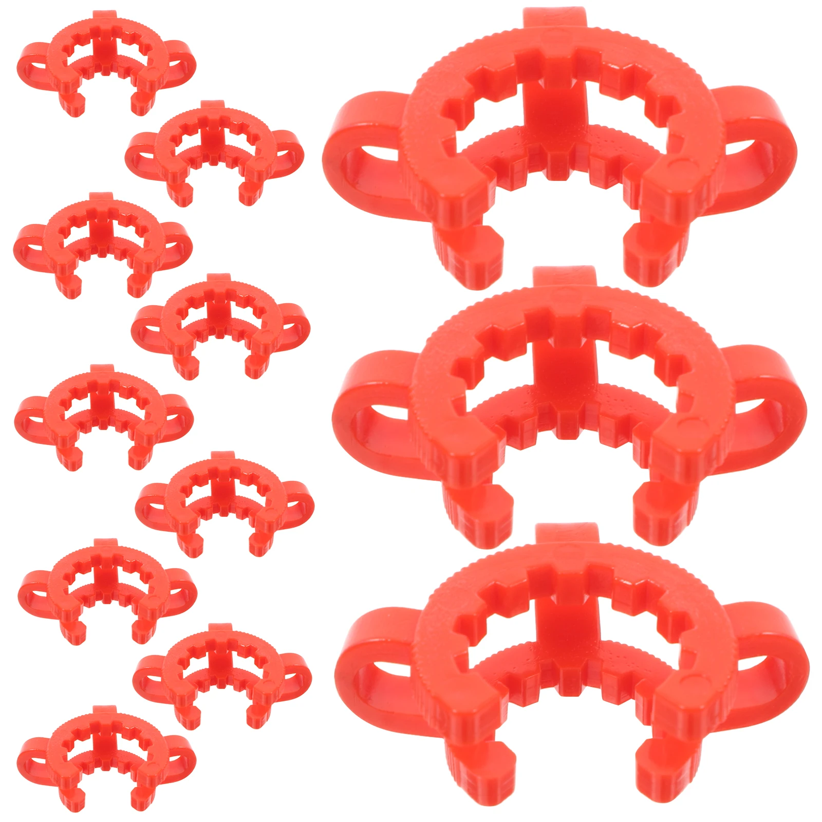 Abrazadera de tubo de ensayo de plástico, juntas cónicas, montaje en laboratorio, abrazadera Keck de vidrio a tierra para destilación de condensadores, 12 Uds.