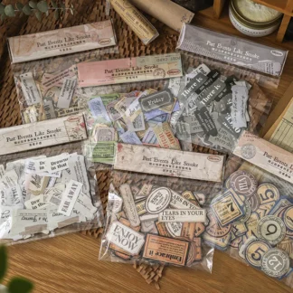 Amante de la tarjeta 100 piezas [Serie de nubes de los viejos sueños] pegatinas de diario Vintage pegatina ligera papel álbum de recortes Material Kit de álbum de recortes