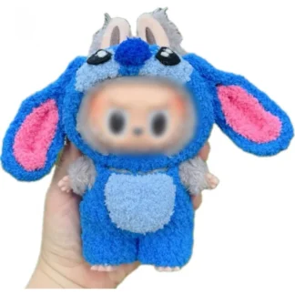 Conjunto de Ropa de Peluche Hecha a Mano para Muñeca de 17 cm, Atuendo Premium con Accesorios para V1/V2/V3, Ropa de Peluche para Labubu (SIN Muñeca)